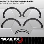 TrailFX Fender Flare, 1-1/2 in Tire Coverage, Black Smooth Paintable Finish, 3-1/4 in Flare Height, Set Of 4 - TFF3011OE