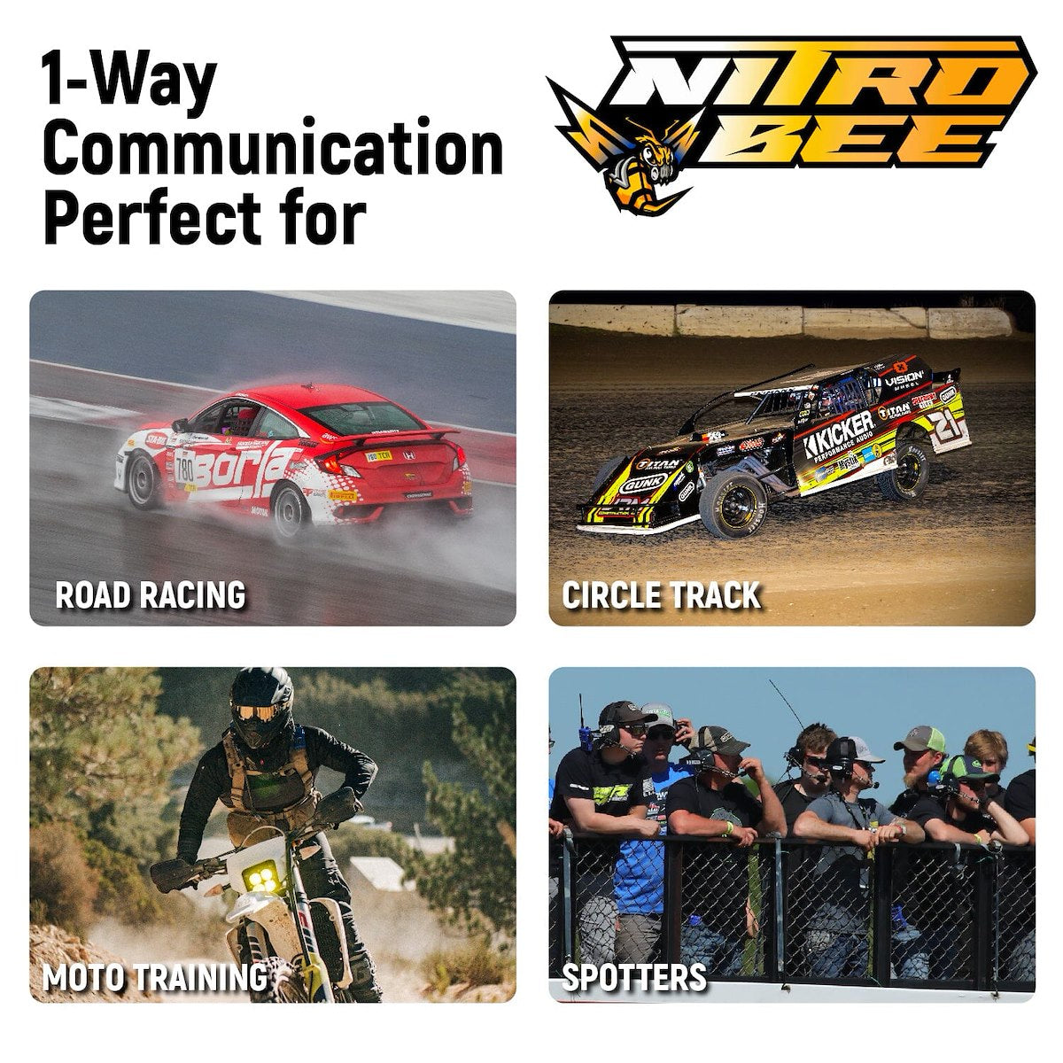 Rugged Radios UHF Radio, 10000 Channels, 400 To 480 MHz, 1000 mAh Battery Capacity - NITRO-BEE-X