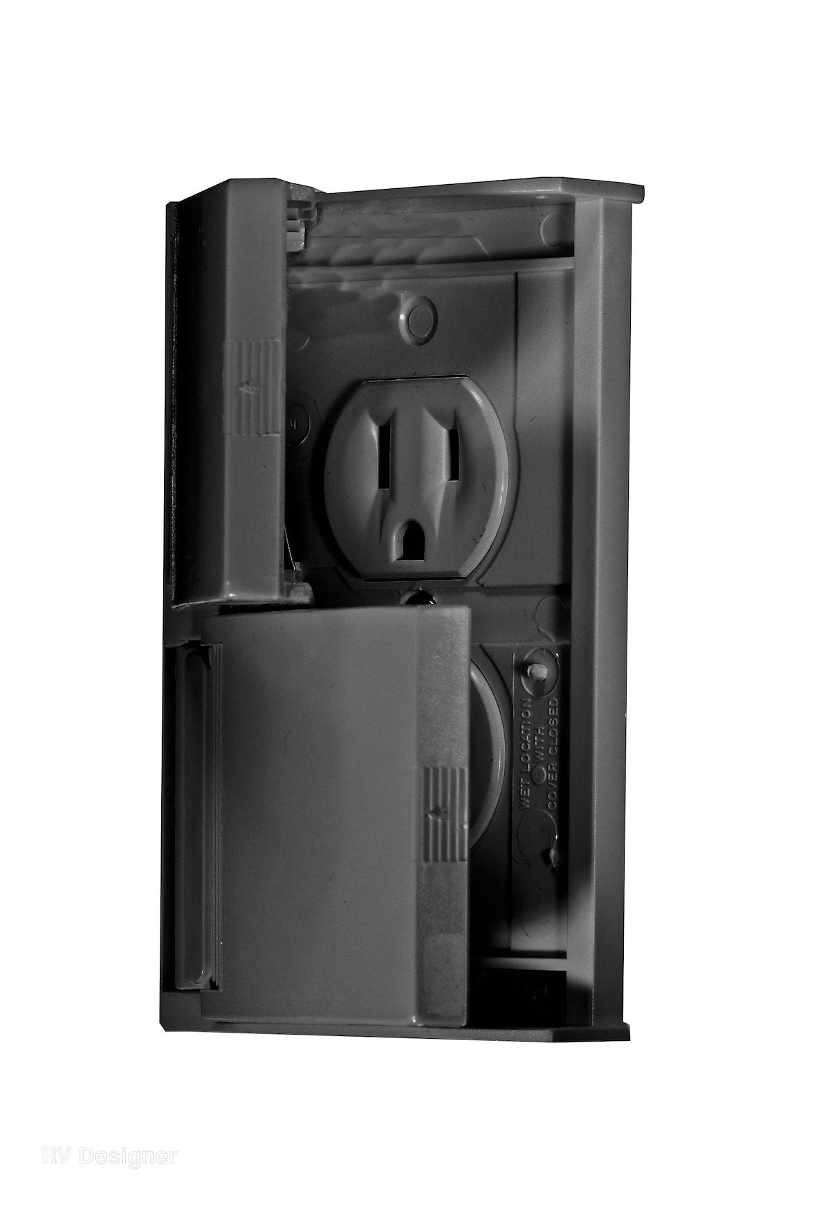 RV Designer Receptacle, Black - S907