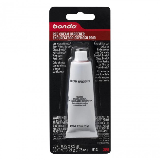 Bondo Body Filler Hardener, 0.75 oz Tube, Red - 913
