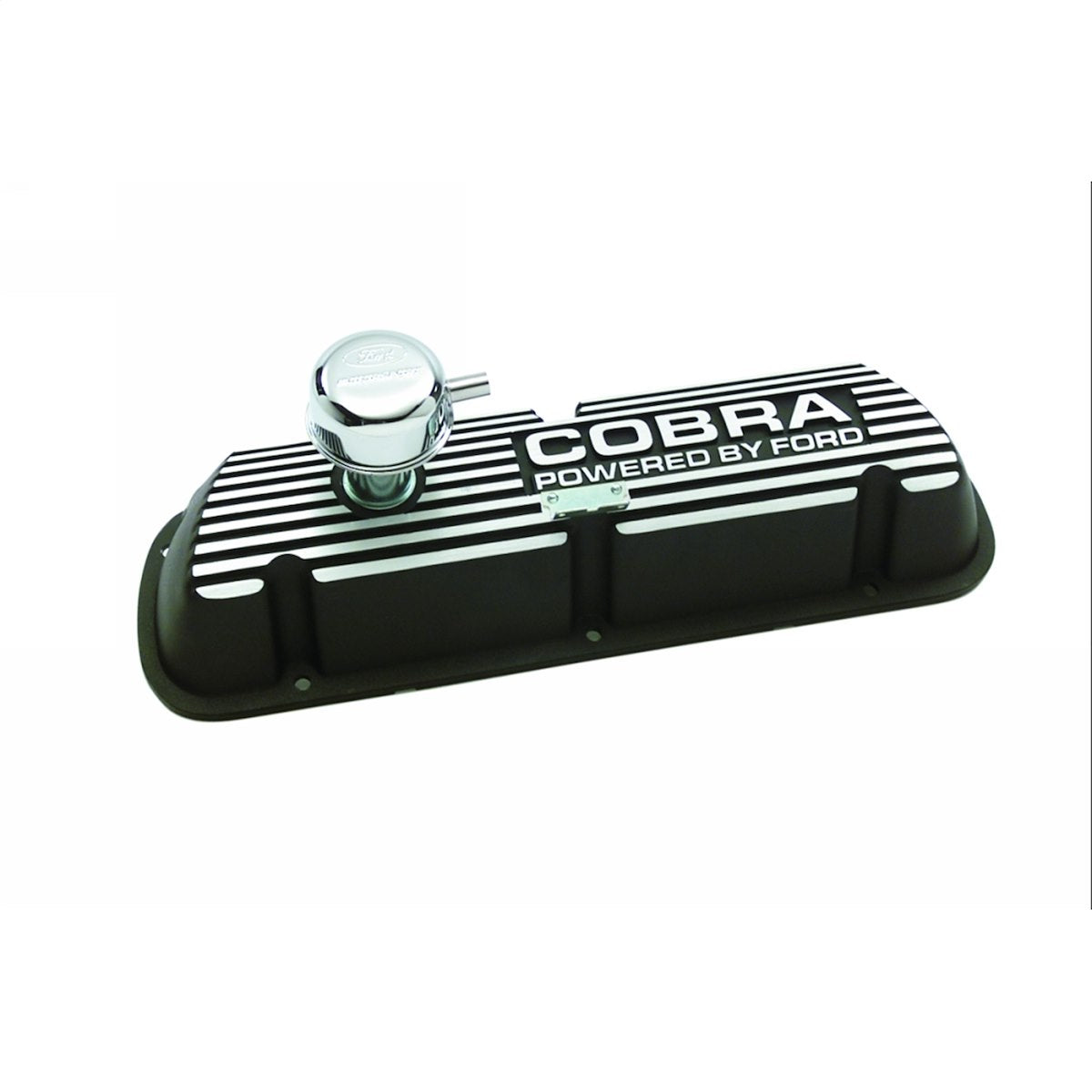 Ford Performance Valve Cover, Black Satin, Die-Cast Aluminum, Set of 2 - M-6582-A