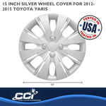 Coast2Coast Wheel Cover, 15 in, 8 Split Spoke, Spring Steel Clip, Set Of 4 - IWC50915S