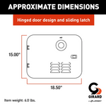 Lippert Water Heater Access Door, Replacement For Atwood/Dometic 6 gal Water Heater, Polar White - 2022107537