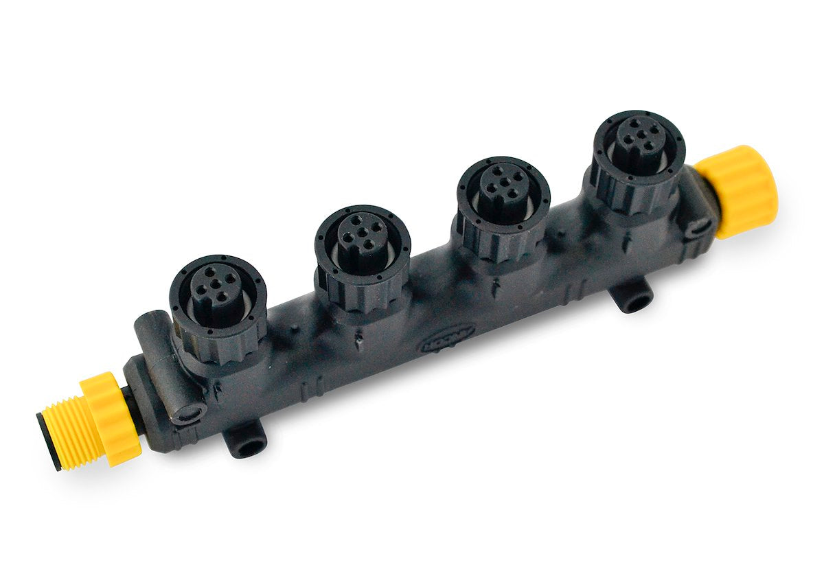 Ancor Marine Network Cable Connector, For Used To Connect NMEA 2000 Drop Cables And Backbone Cables, NMEA 2000 Four Way Tee Connector - 270104