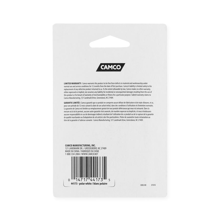 Camco Door Catch, Polar White, Package of 2, Set of 2 - 44173