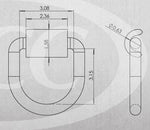 Pacific Cargo D-Ring, 5/8 in Pin, 6200 lb Weight Rating - DR-062