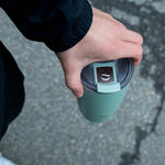 Silwy Magnetic Travel Mug, 12 oz Capacity, Stainless Steel, 3.3 in Diameter x 5.6 in Height - SYFL-TC-SA