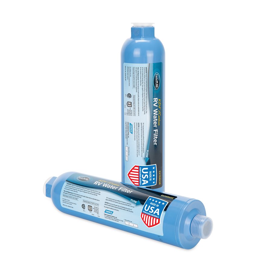 Camco Fresh Water Filter Cartridge, Filters Down to 100 Microns, Package of 2, Set of 2 - 40045