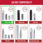 Coyote Wheel Accessories Lug Nut Socket, 6 Spline Key, 7/8 in And 13/16 in Drive, Chrome Plated - 11497