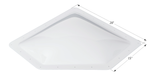 Icon Skylight, 4 in High Bubble Type Dome, For 24 in Length x 12 in Width Opening, 28 in Length x 15 in Width Flange - 01867