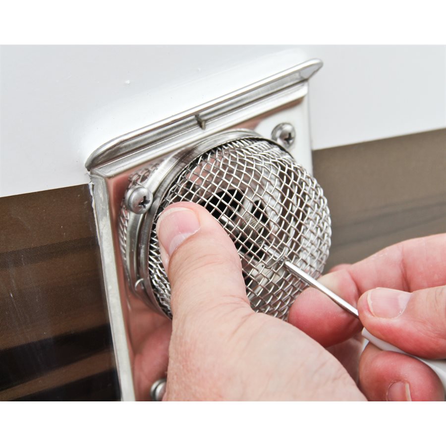 Camco Bug Screen - RV Appliance, 2-7/8 in Diameter x 1-5/16 in Depth, Stainless Steel, Pack Of 2 - 42141