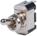 Blue Sea Multi Purpose Switch, 15 amp At 125 V AC/15 amp At 12 V DC/10 amp At 250 V AC, Nickel-Plated Brass - 4150-BSS