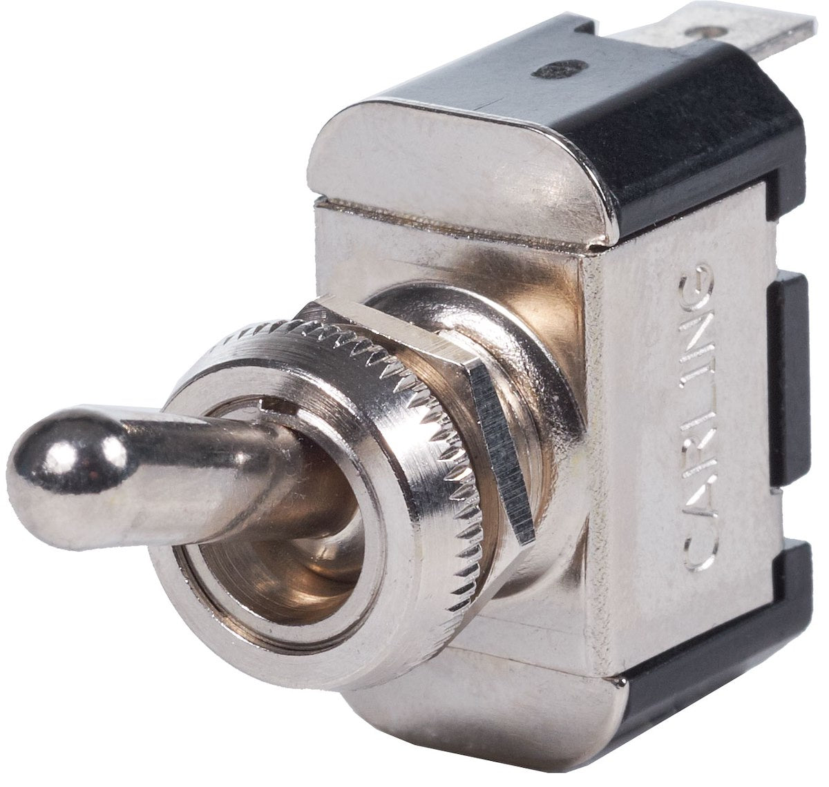 Blue Sea Multi Purpose Switch, 15 amp At 125 V AC/15 amp At 12 V DC/10 amp At 250 V AC, Nickel-Plated Brass - 4150-BSS