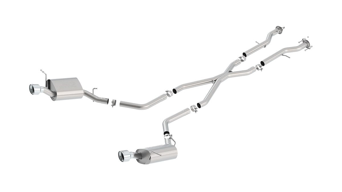 Borla Exhaust System Kit, T-304 Stainless Steel, 2-1/2 in Pipe Diameter - 140449