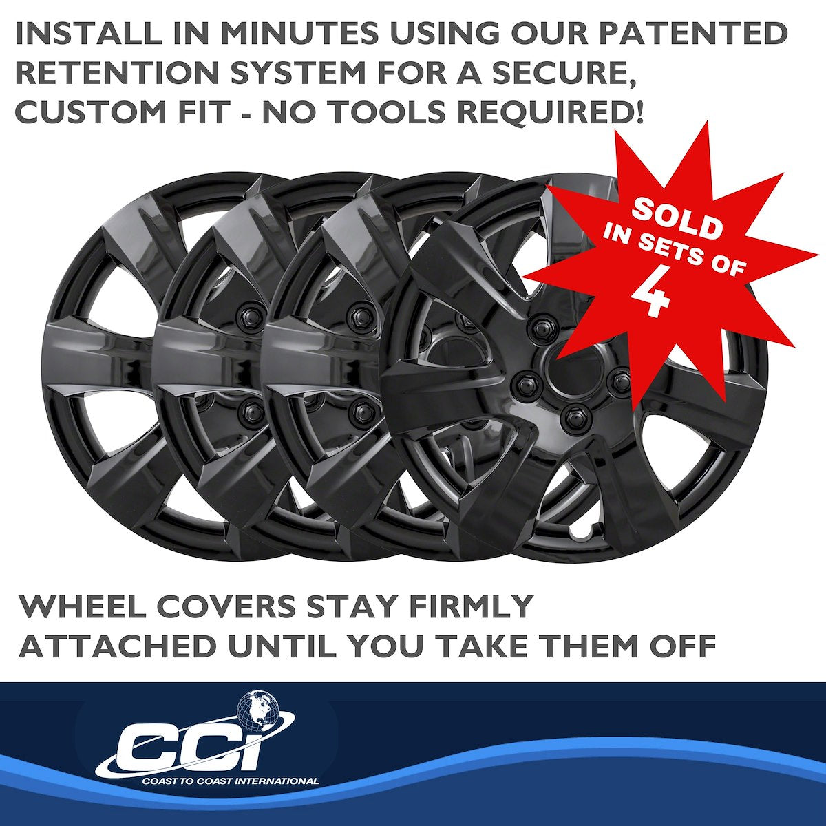 Coast2Coast Universal Wheel Covers IWC44516BLK product image 4