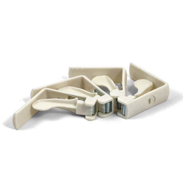 Coghlan's Tablecloth Clamp, For Tables Up To 2 in Thickness, White, Set Of 4 - 9211