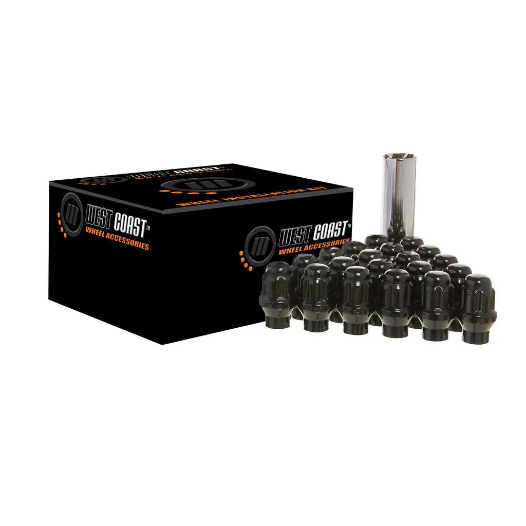 West Coast Wheel Accessories Wheel Installation Kit, 12 Millimeter x 1.5 Thread Size, 1.69 in/42.92 Millimeter Overall Length - W56015SEB