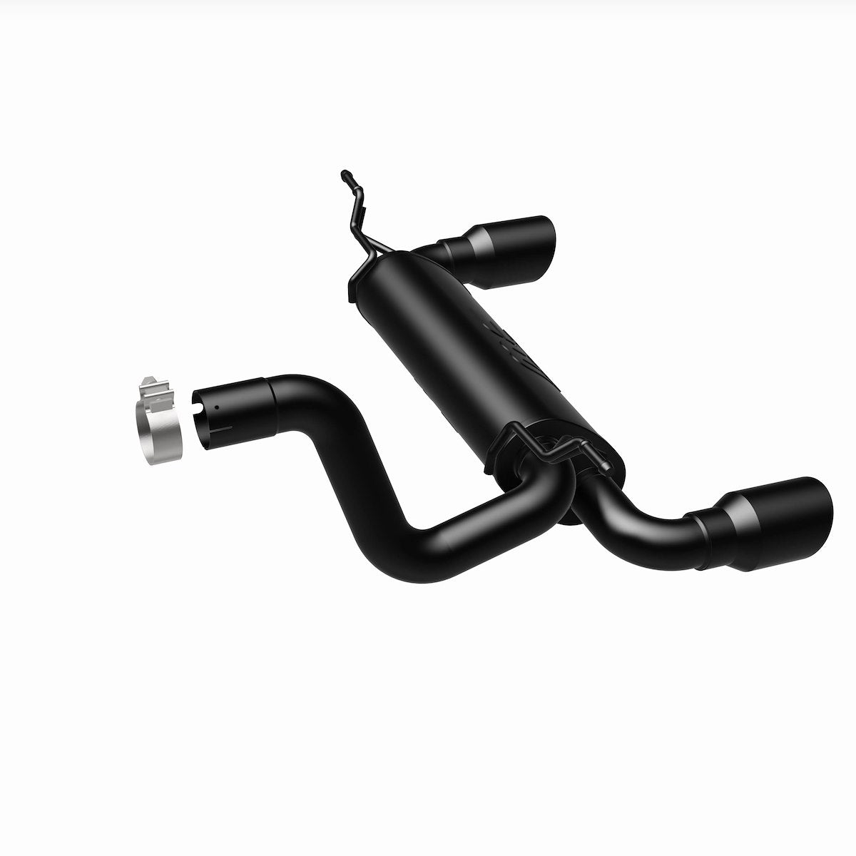 MagnaFlow Exhaust System Kit, MF Series Axle Back System, Black Stainless Steel, Black Steel Tips - 19388