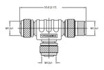 Maretron Marine Network Cable Connector, Micro 5-Pin Male x 5-Pin Female x 5-Pin Female Tee Connector, Approvals: NMEA 2000 Approved, 60 V - CM-CF-CF