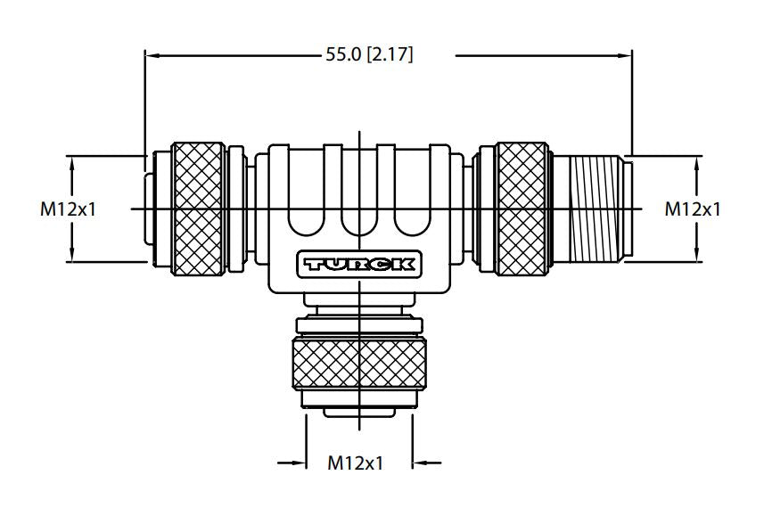 Maretron Marine Network Cable Connector, Micro 5-Pin Male x 5-Pin Female x 5-Pin Female Tee Connector, Approvals: NMEA 2000 Approved, 60 V - CM-CF-CF