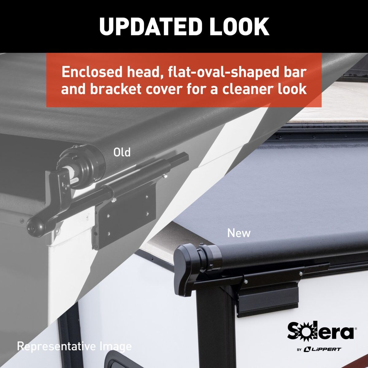 Lippert Awning, Solera  5000 Series, 162 in Slider Length x 48 in Extension, 157 in Fabric Length - V000163300