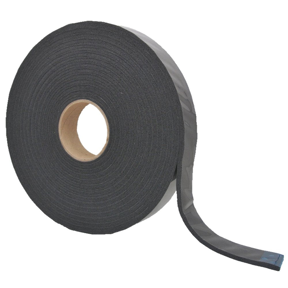 AP Products Multi Purpose Weather Stripping, 1/4 in Thickness x 1-1/2 in Width x 30 ft Length, Black - 018-1400125B