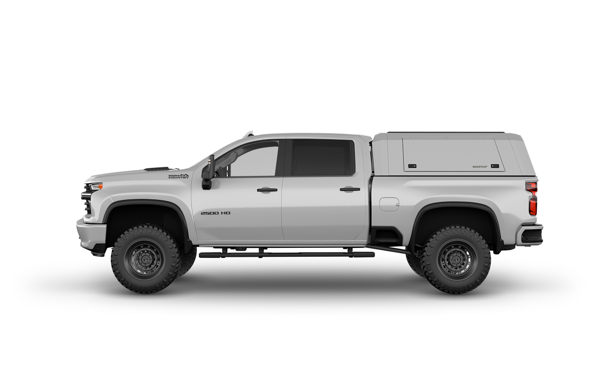 SmartCap Truck Cap, Holds Up To 330 lb When Moving And 770 lb When Parked, Gloss White, Stainless Steel - EC0110-WH