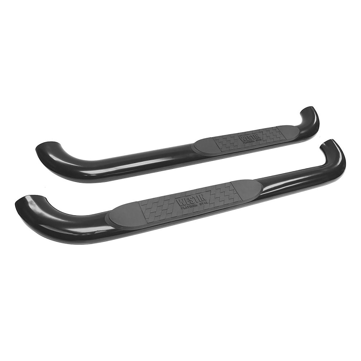 Westin Nerf Bar, 4 in Oval Bent, Black, Steel - 21-3925