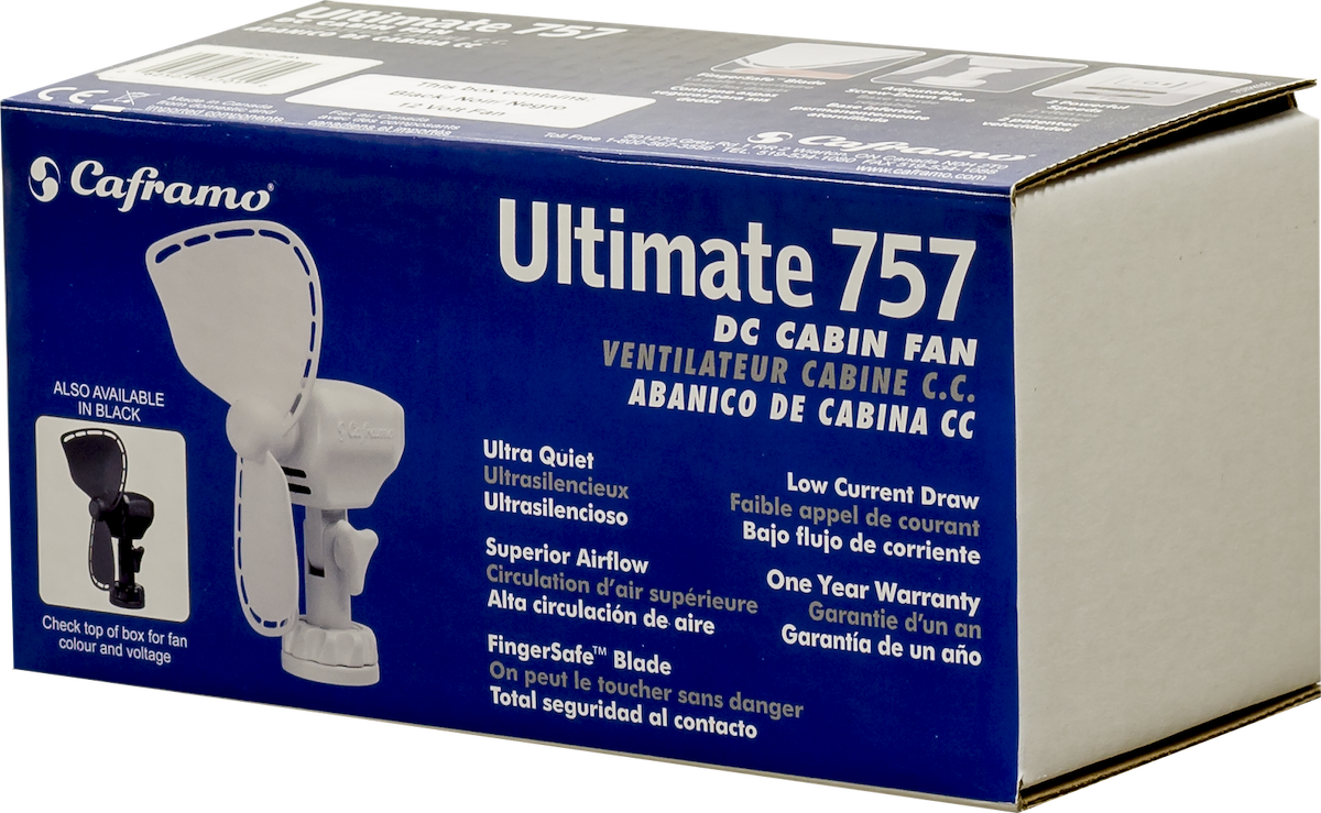 Caframo Limited Fan, 7 in, 2 Speed, 12 V - 757DCWBX