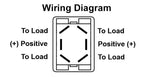JR Products Multi Purpose Switch, 0.835 in x 1.457 in (Cutout), 0.984 in x 0.500 in (Switch), Black - 13855