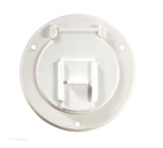 RV Designer Electrical Cord Hatch, For Use With Up To 30 amp Cords, 4.3 in x 2.3 in Overall Dimensions, 2.8 in Cut Out Dimension - B120