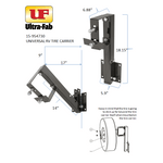 Ultra-Fab Products Spare Tire Carrier, Clamps To 4 in Wide Rear Box Style Bumper, Black, Steel - 15-954730