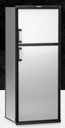 Dometic Refrigerator, Dual Compartment 2 Door Refrigerator With Freezer, 8 Cubic ft, 60-3/4 in Height x 24-7/8 in Width x 26 in Depth - DM2882RB1