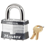 Master Lock Starter Sentry Padlock, 3/8 in Diameter Shackle/2 in Wide Body, 1 in Height x 15/16 in Width Shackle Clearance, Black/Gray - 5KAA4332