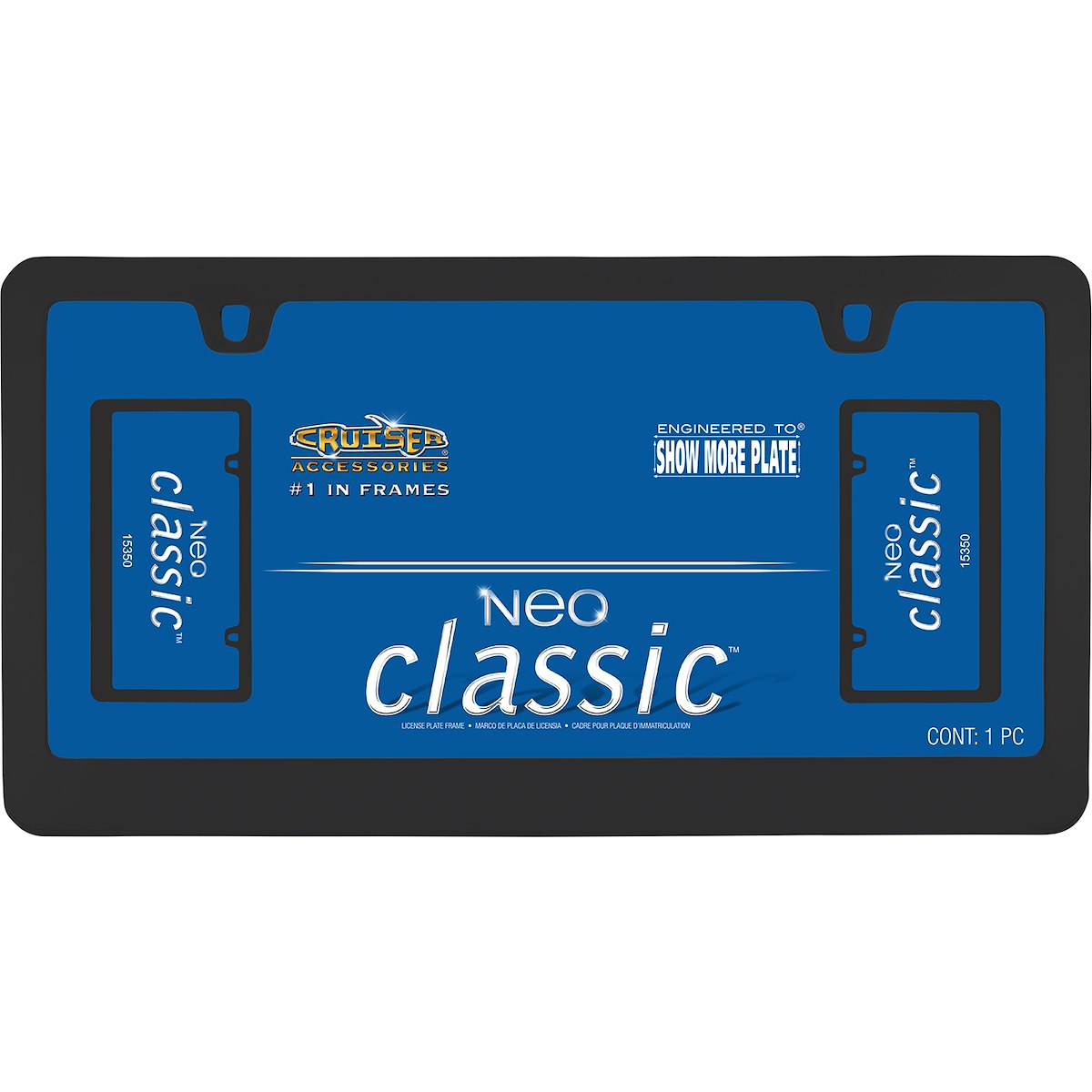 Cruiser License Plate Frame, Black - 15350