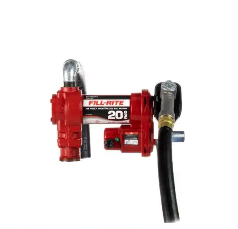 Fill-Rite Liquid Transfer Tank Pump, Diesel/Gasoline/Kerosene/E15/Biodiesel Up To B20, 12 V DC, 20 gal Per Minute - FR4210H