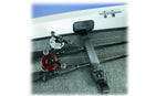IMMI BoatBuckle Fishing Rod Holder, Holds 2 Fishing Rods, Black, With 24 in Length Retractable Strap - F14200