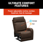 Lippert Chair, Seismic Theater Series, 27-1/2 in Width x 38 in Depth x 42 in Height Overall, 64 in Reclining Depth - 2024044193
