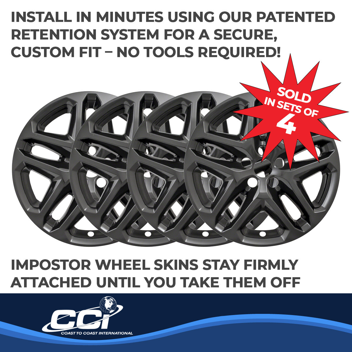 Coast2Coast Wheel Skins & Styled Wheel Covers IWCIMP372BLKN product image 4
