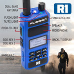 Rugged Radios HAM Radio, 136 MHz To 174 MHz And 400 MHz To 480 MHz Frequency, 1024 Channels And 250 Zone Capacity, 7.4 V DC - R1