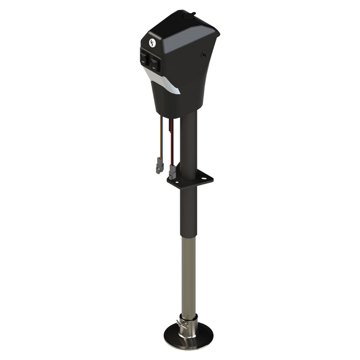 Lippert Trailer Tongue Jack, 3500 lb Capacity, 18 in Travel, Black - 421366