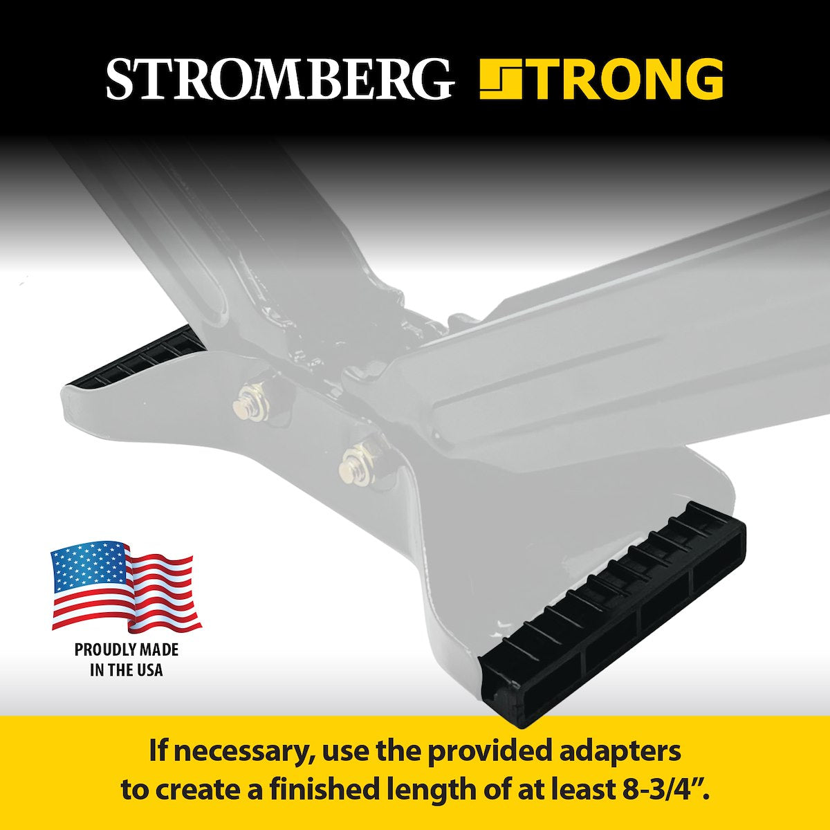 Stromberg Carlson Leveling Jack Foot Pad, Black, 11 in Length x 6-1/2 in Width, Set Of 2 - JBP-SJSC.2