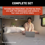 Lippert Bed Sheet, Easy Zzzs  Series, Gray Checkered - 2022107819