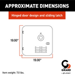 Lippert Water Heater Access Door, Replacement For Atwood/Suburban 10 gal Water Heater, Polar White - 2022107540