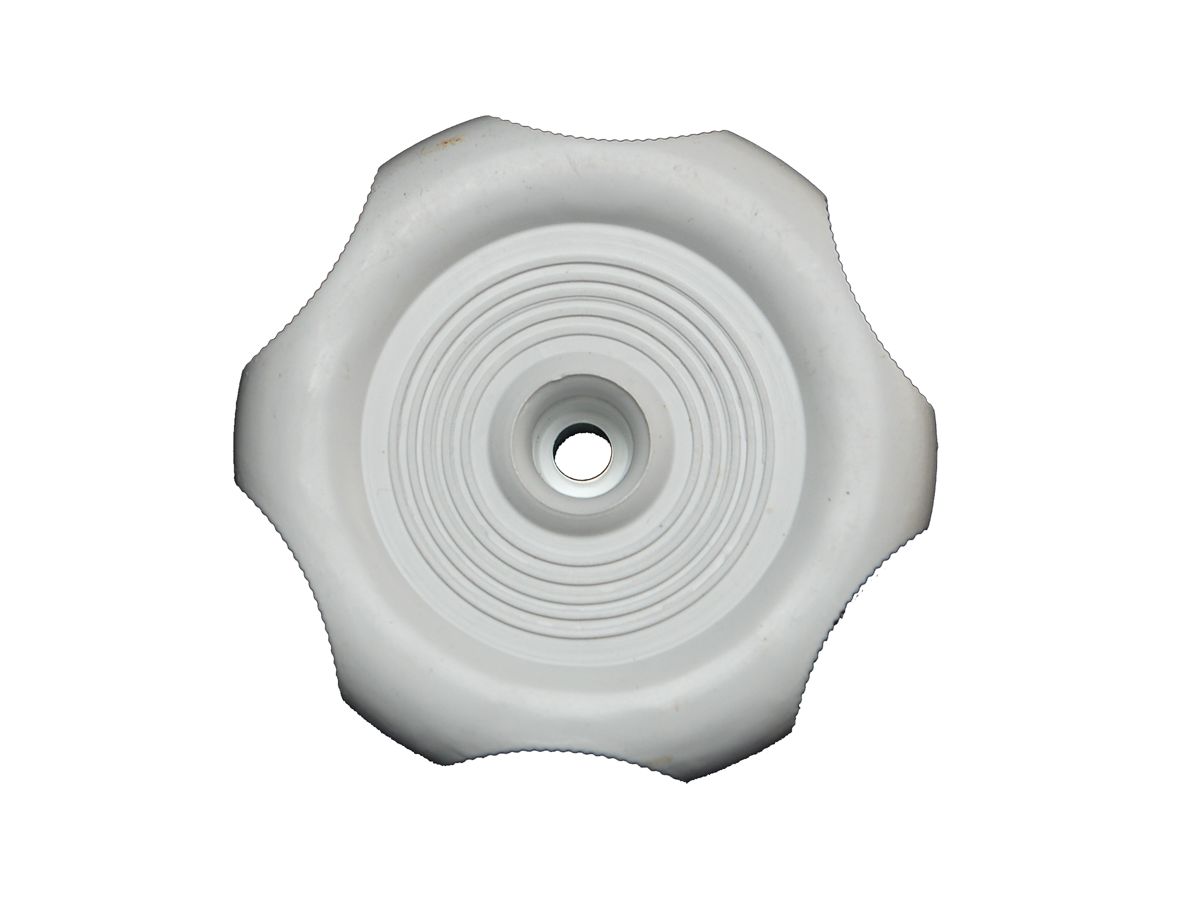 RV Designer Window Crank Knob, 2-1/4 in, 1/2 in shaft, White - H715