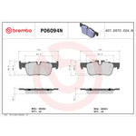 Brembo Brake Pad, FMSI Number D1762-8993, Ceramic, Set Of 4 - P06094N