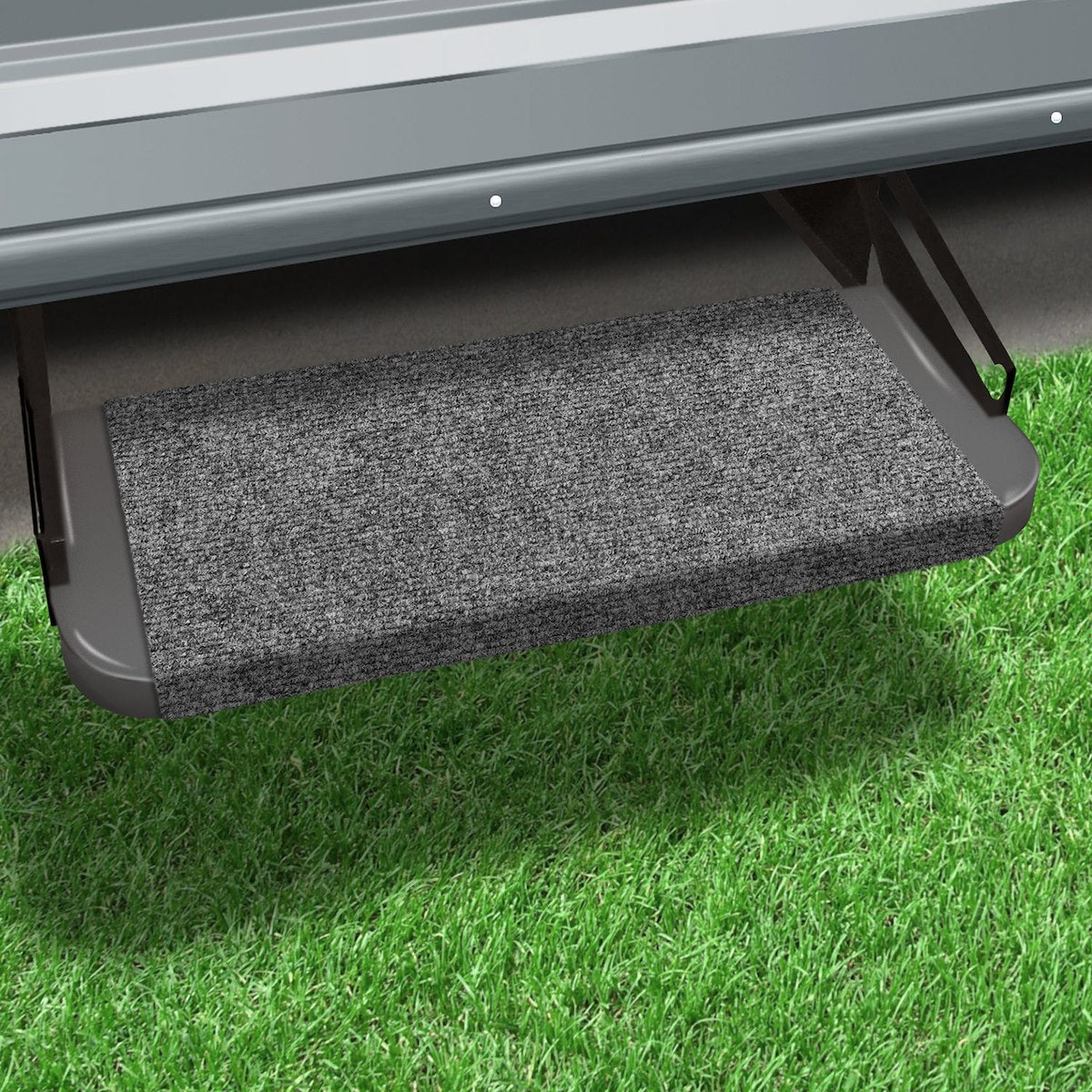 Prestofit Entry Step Rug, 18 in Width, Micro-Ribbed Textured - 2-0313