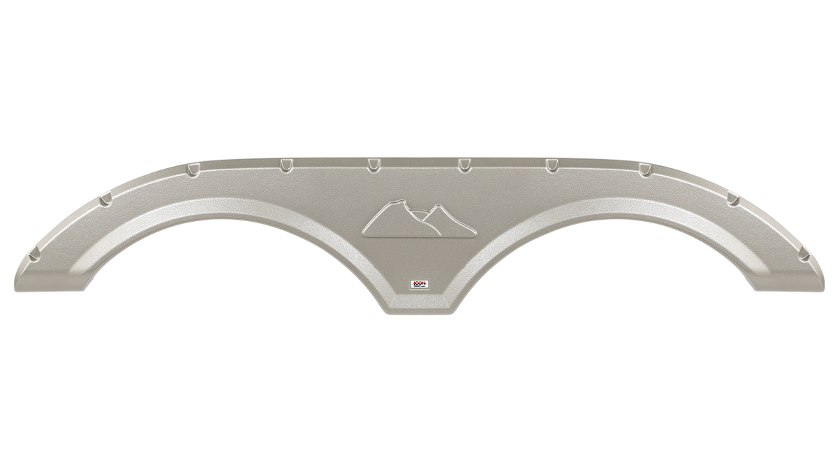Icon Fender Skirt, 70-1/8 in Length x 11-1/4 in With 6 in Radius Wheel Arch, Black - 12551