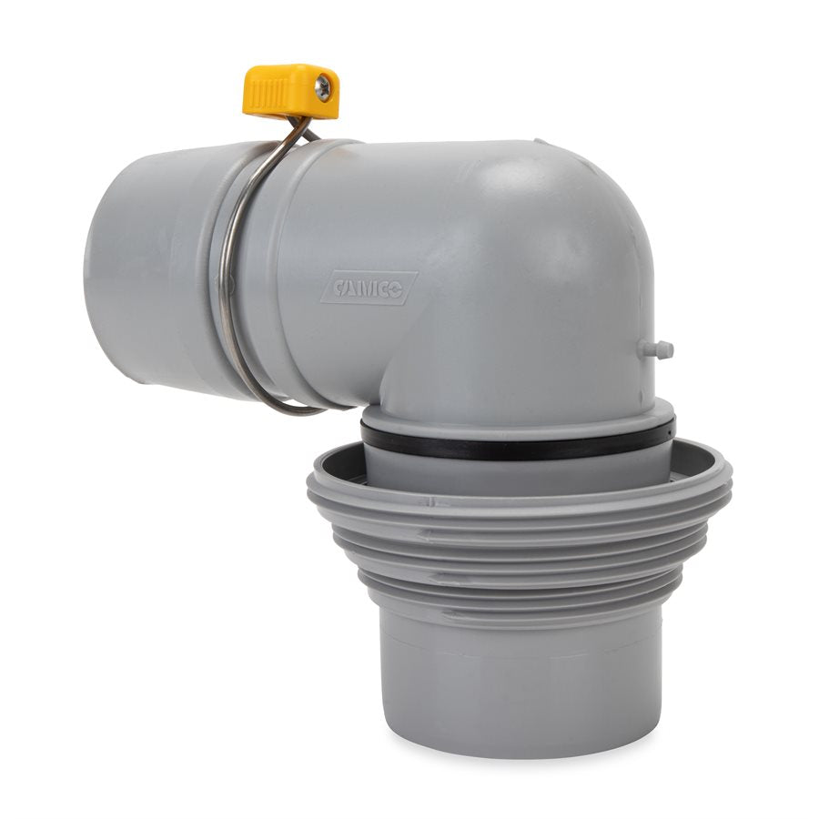 Camco Sewer Hose Connector, 4-in-1 Connector With Elbow - 39144