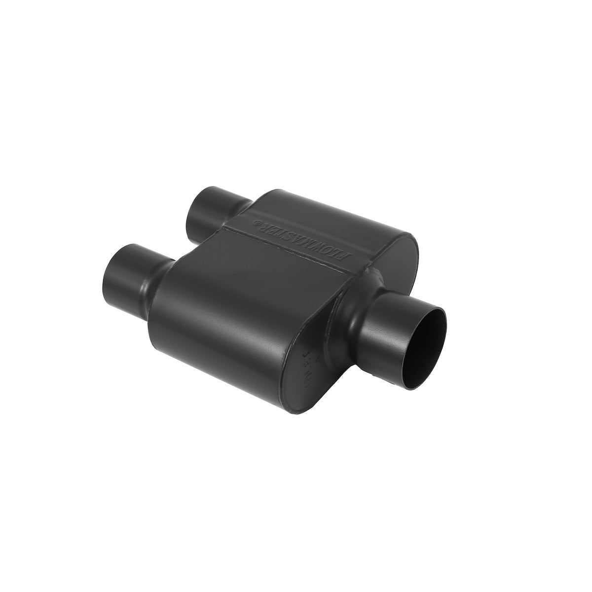 Flowmaster Exhaust Muffler, Super 10 Series, Dual 2-1/2 in Offset Outlet, 6-1/2 in Body/12-1/2 in Overall Length - 8430152
